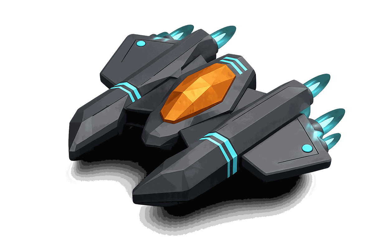 The repair-and-attack spaceship from Veloryx